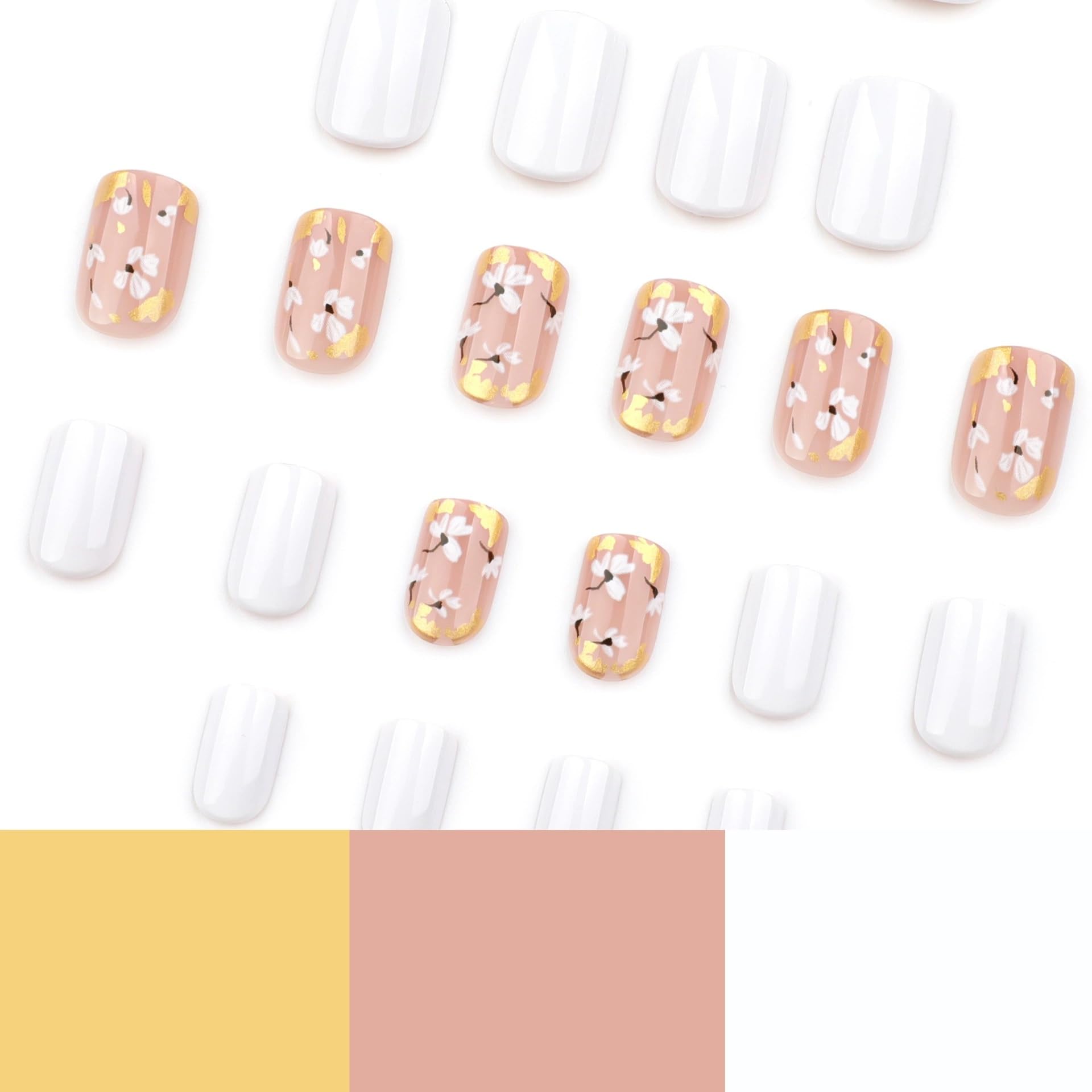 Stbisen nail size layout with all 24 short square nails for perfect fit selection