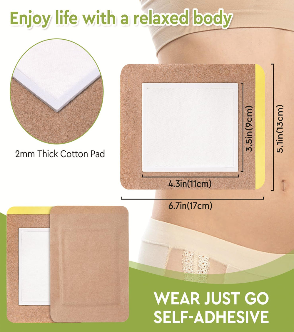 STFOCE in-use on stomach demonstrating stable wear and hands-free convenience