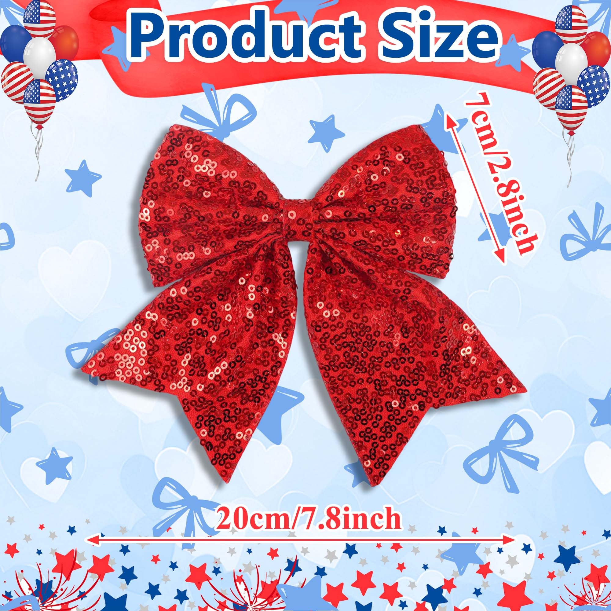 STGDAK close-up of sequins detailing bright patriotic sparkle and secure stitching