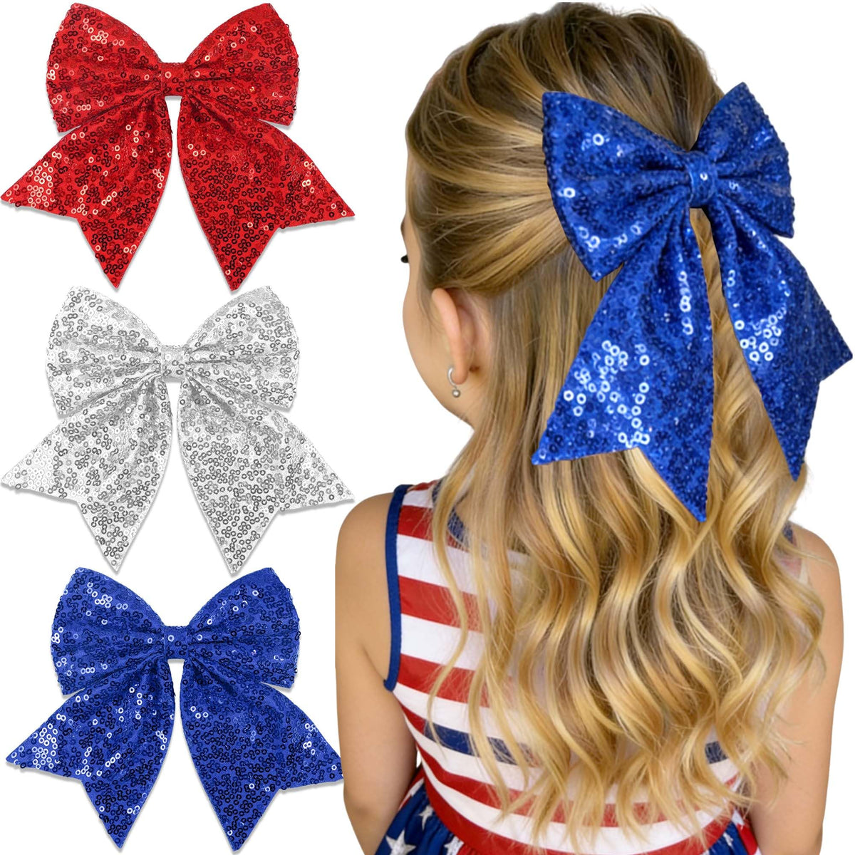 STGDAK front view of red white blue bow pack showing festive look and durability