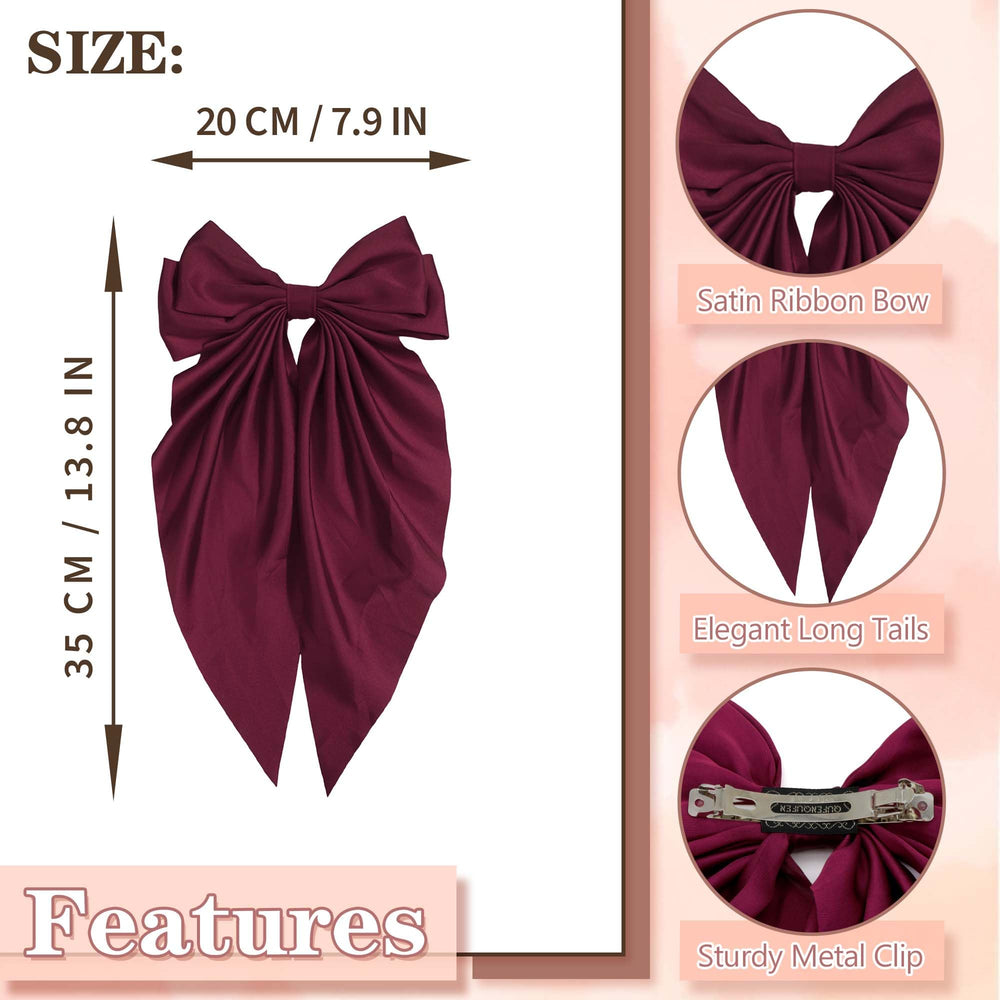 STGDAK bow clipped in ponytail adding instant polished style