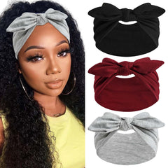 STGDAK front view of three bow headbands shows clear styling and easy wear