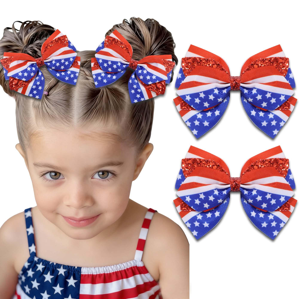 STGDAK front view of patriotic bow pack, festive finishing touch