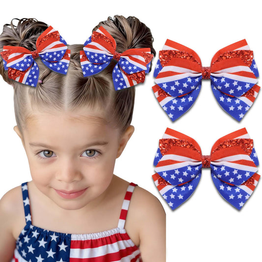 STGDAK front view of patriotic bow pack, festive finishing touch