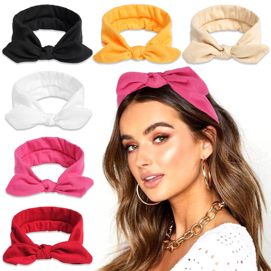 STGDAK front view of headband showing bow and neat fit, stylish and secure