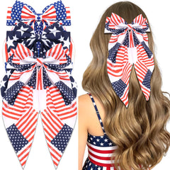 STGDAK front view of three patriotic bows showing color and shape benefit visibility