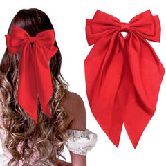 STGDAK red satin bow front view showing bold color and shape benefit