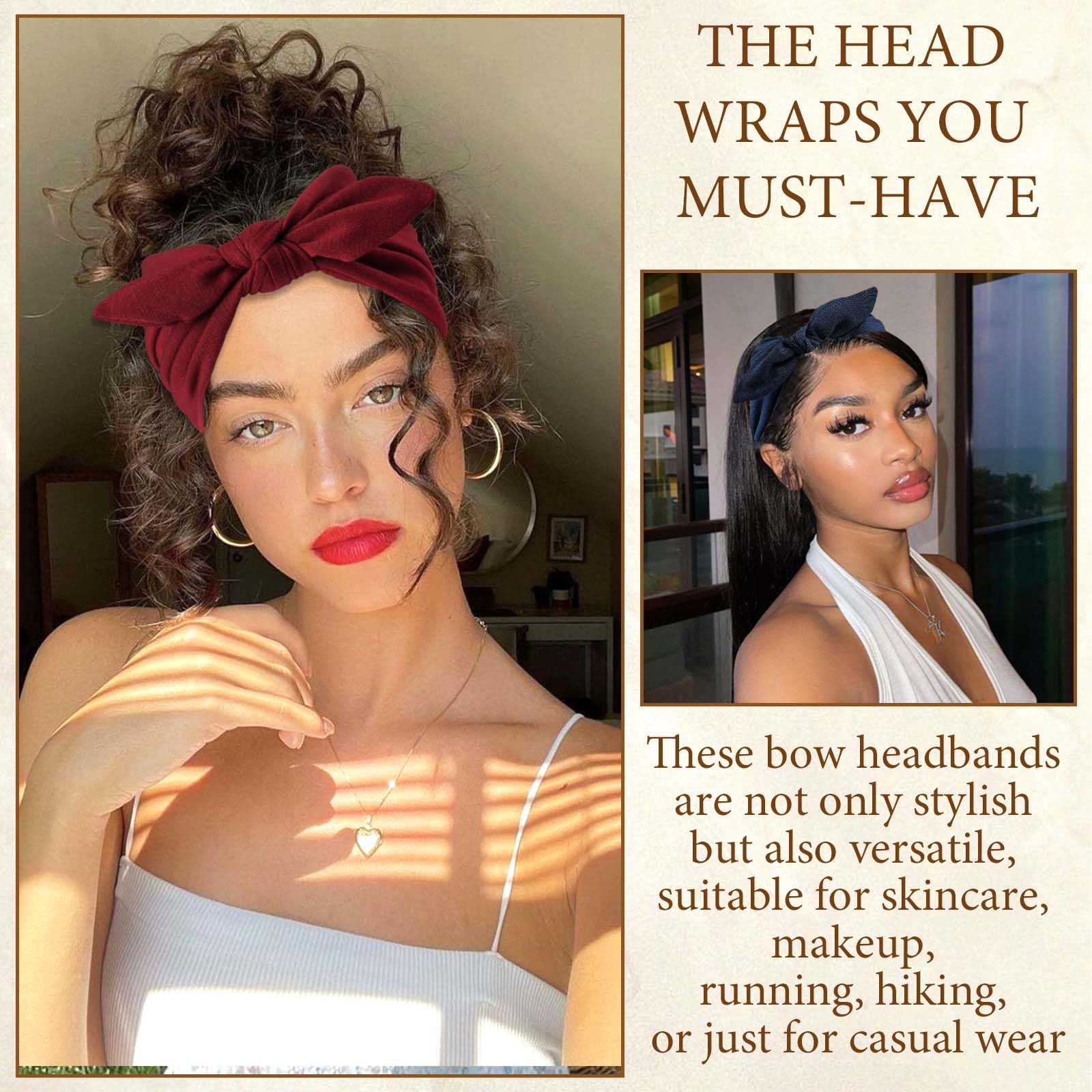 STGDAK headband on model showing scale and width for full hair coverage benefit