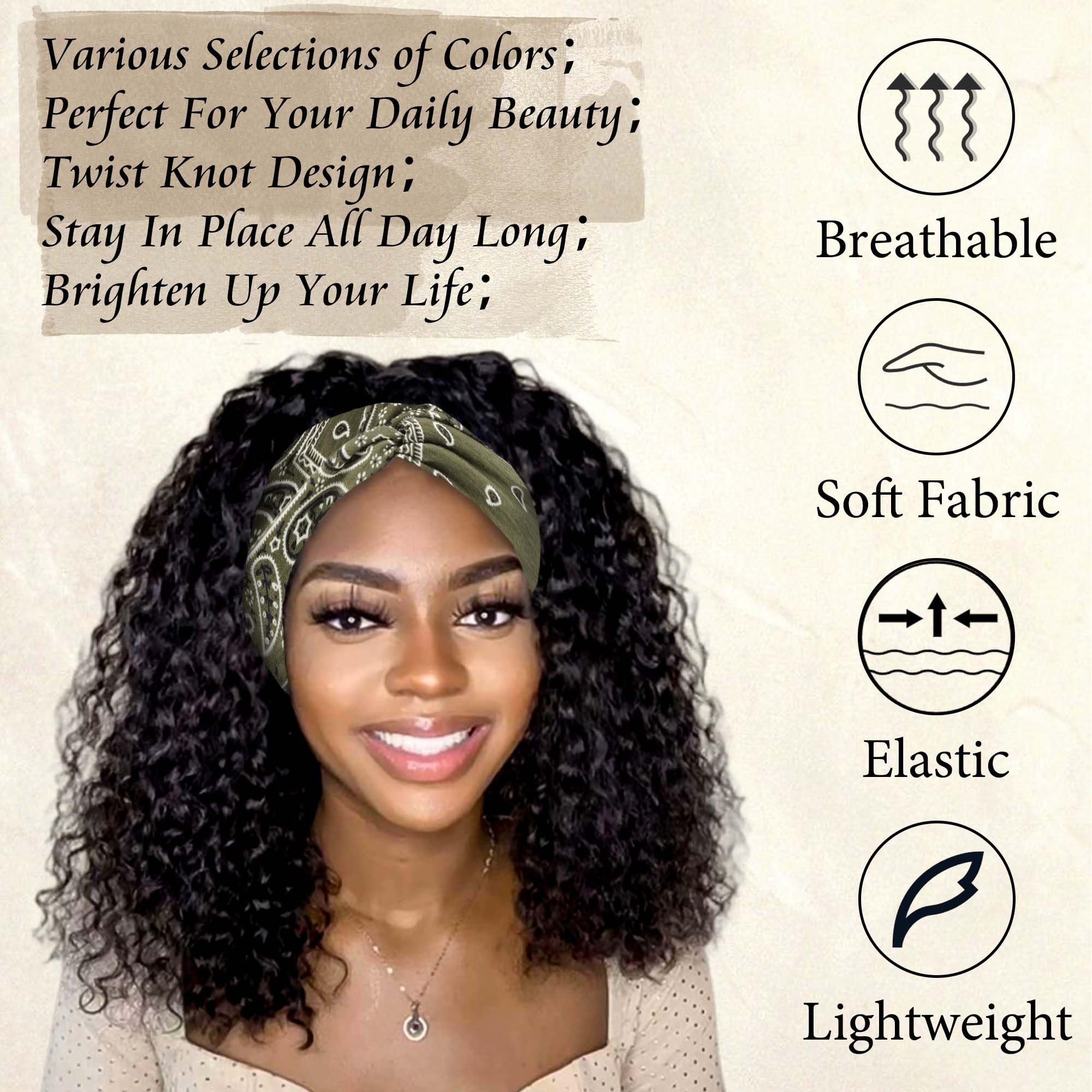 STGDAK woman wearing headband outdoors showing secure fit and stylish boho look