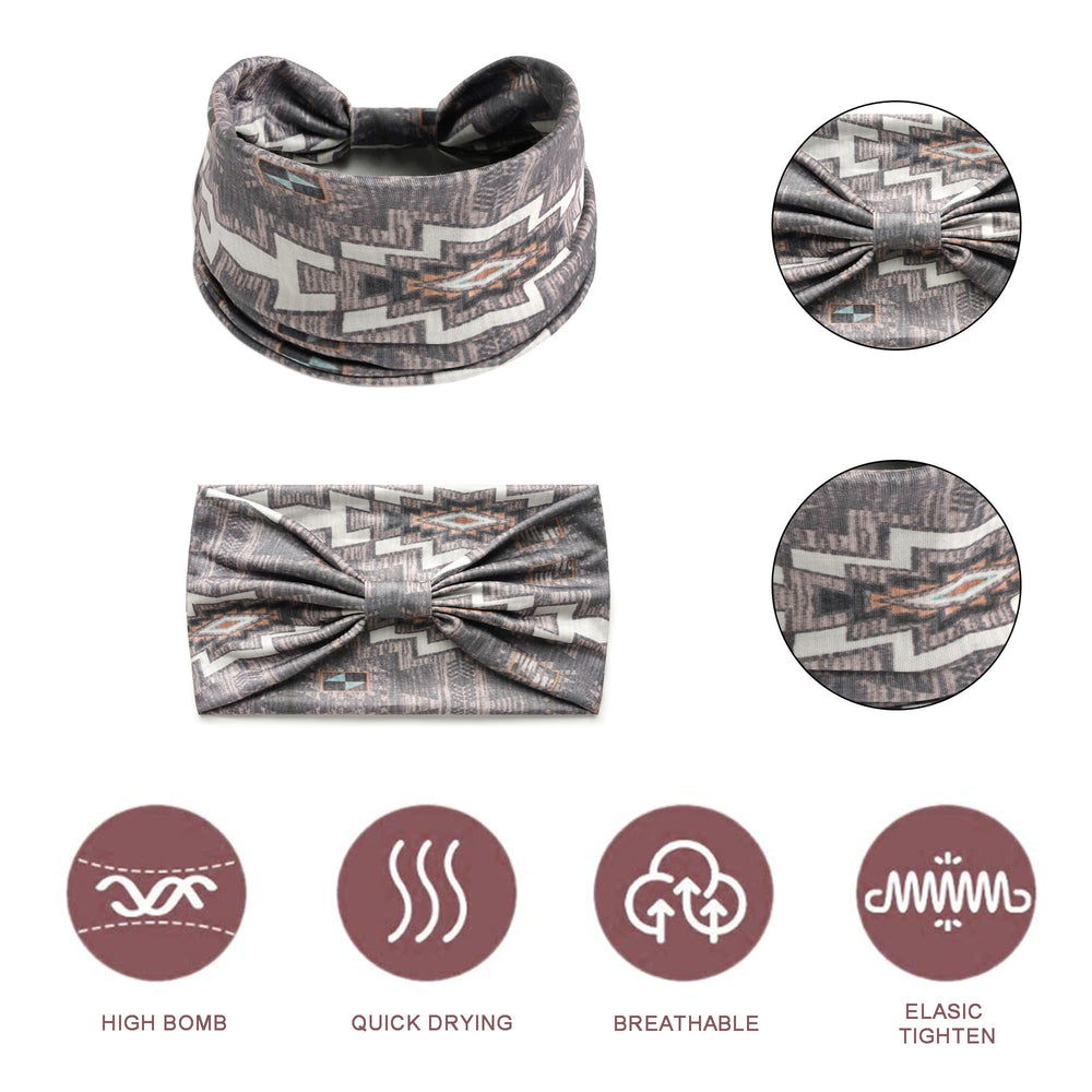 STGDAK headband worn during yoga demonstrating secure fit and sweat-wicking benefit