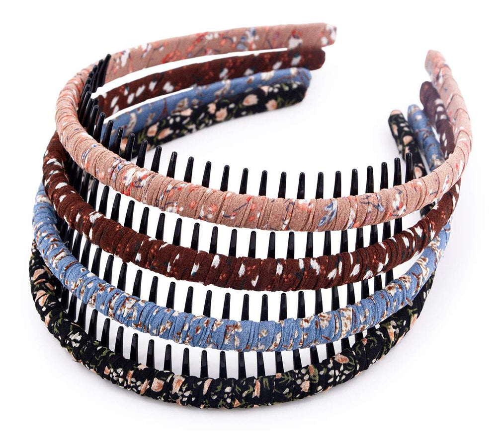 STHUAHE front view of four multicolor hairbands showing color variety and packaging benefit