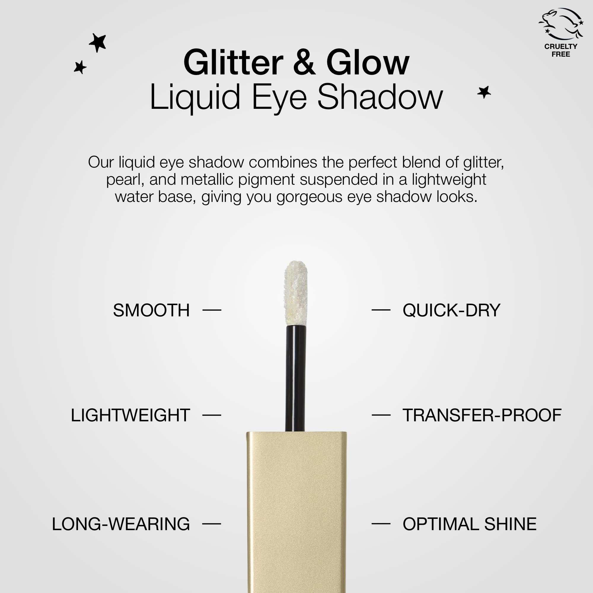 stila eye look in use on model illustrating dramatic metallic finish and eye-enhancing effect