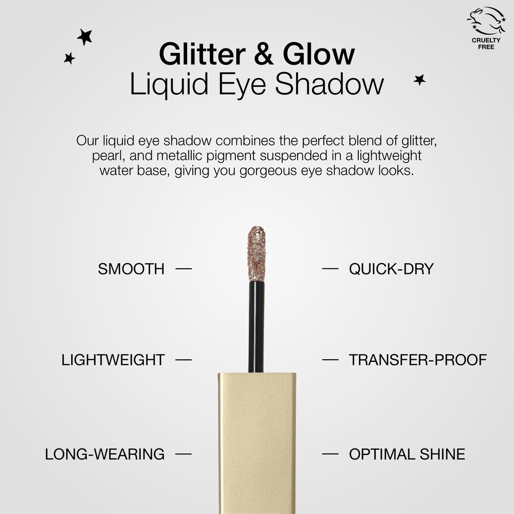 stila on eyelid demo showing Kitten Karma glitter finish and long-lasting sparkle