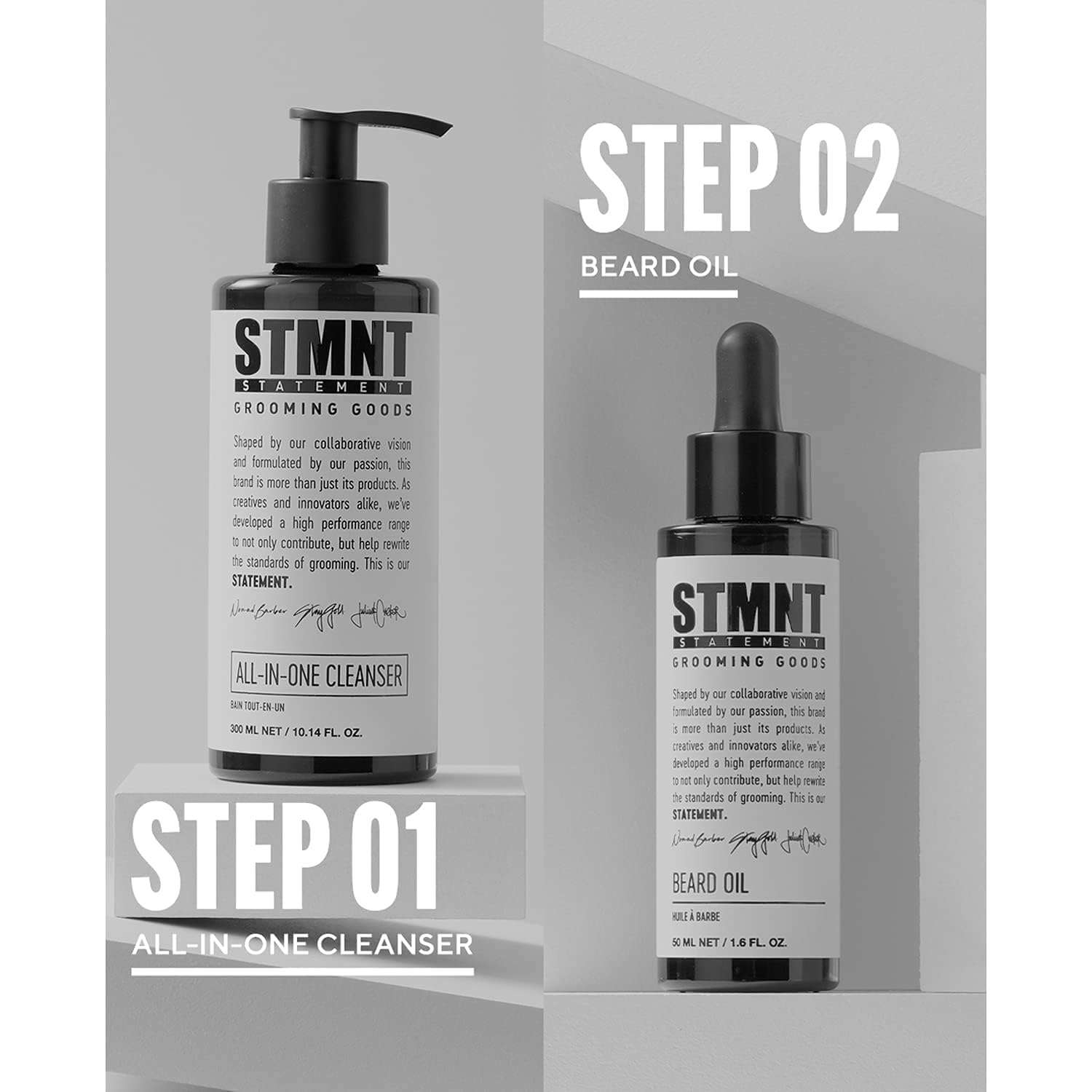 STMNT lather texture in hand showing gentle foam and effective cleansing