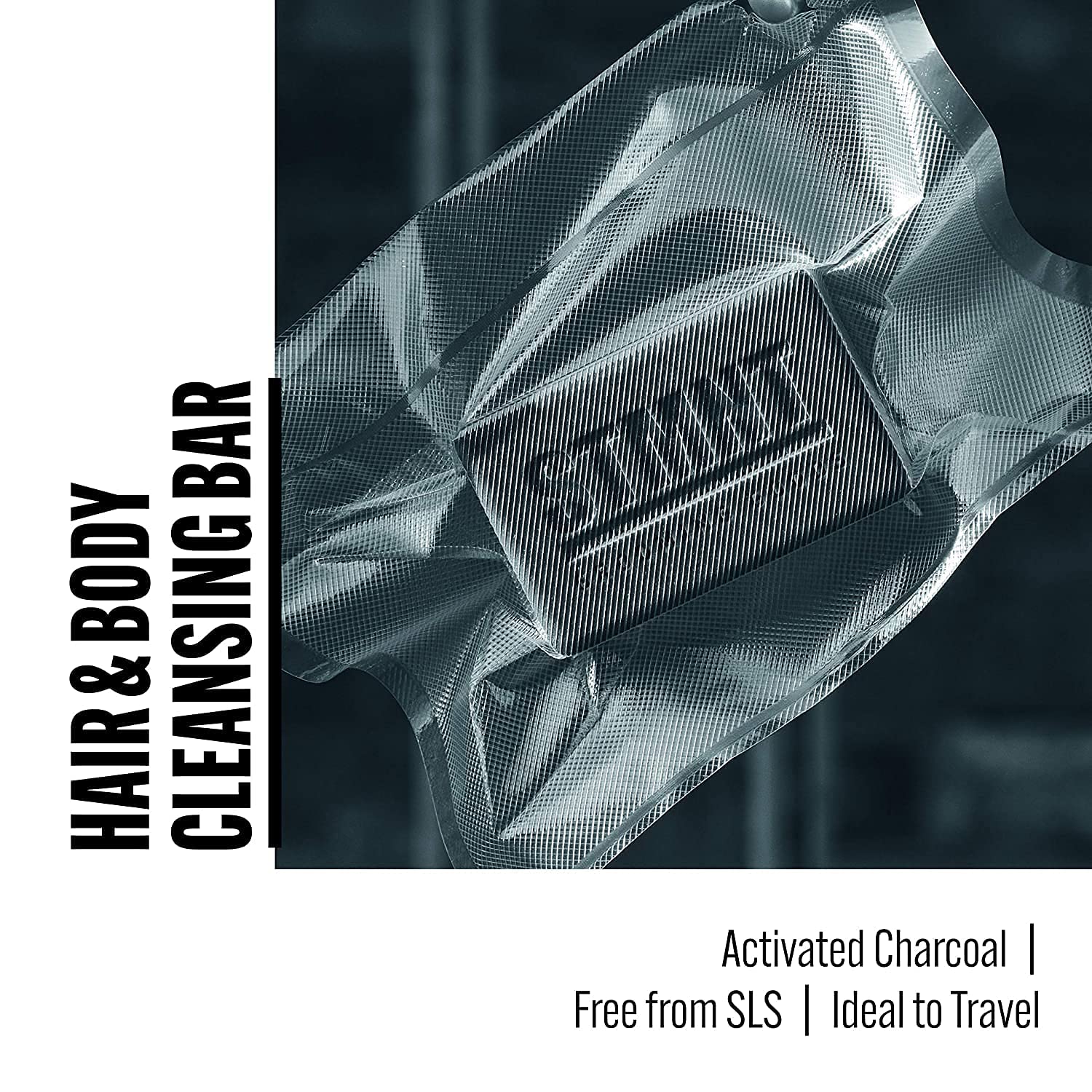 STMNT cleansing bar inside gym bag in travel setting showing convenience benefit