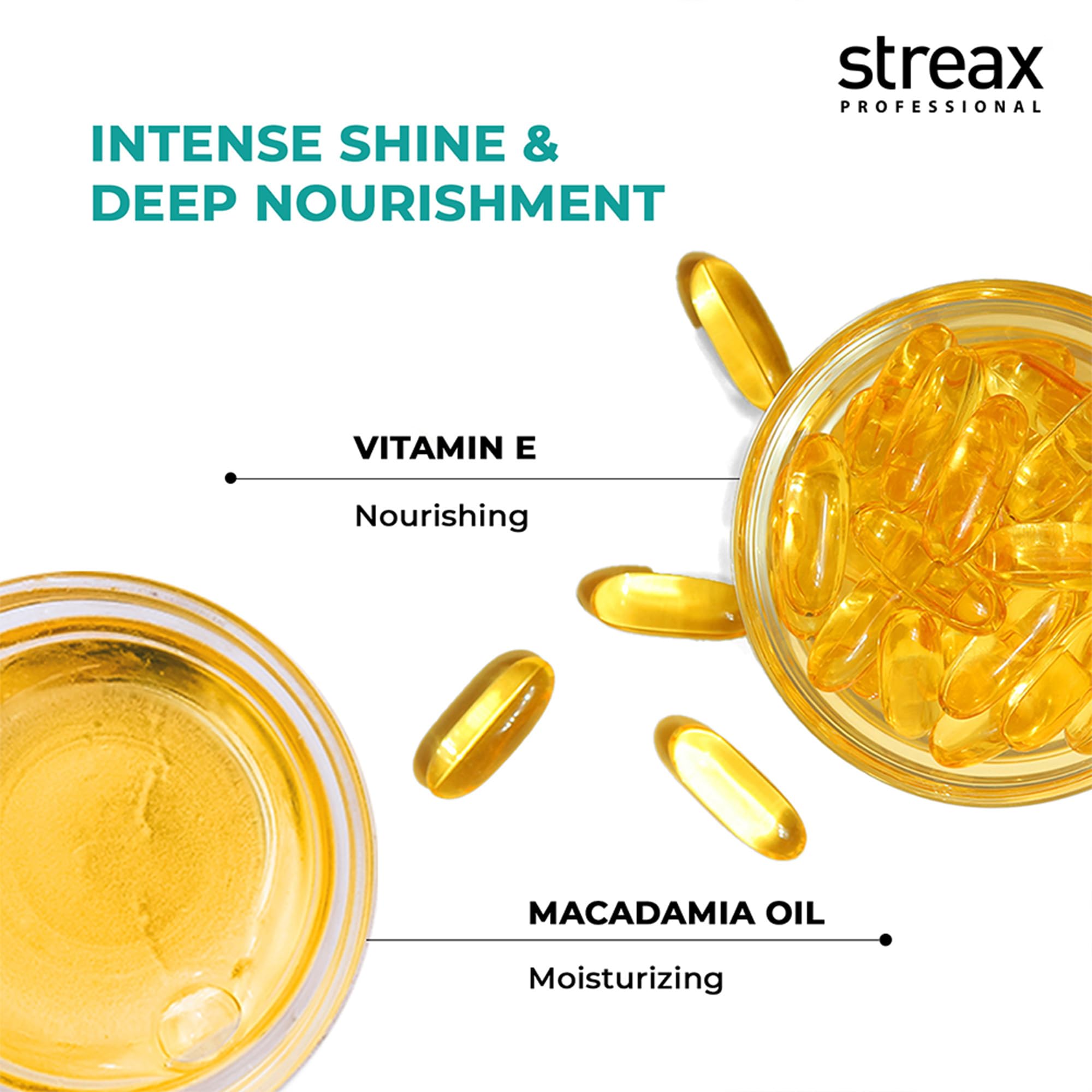 Streax Professional application in hand demonstrating amount control and ease of use benefit