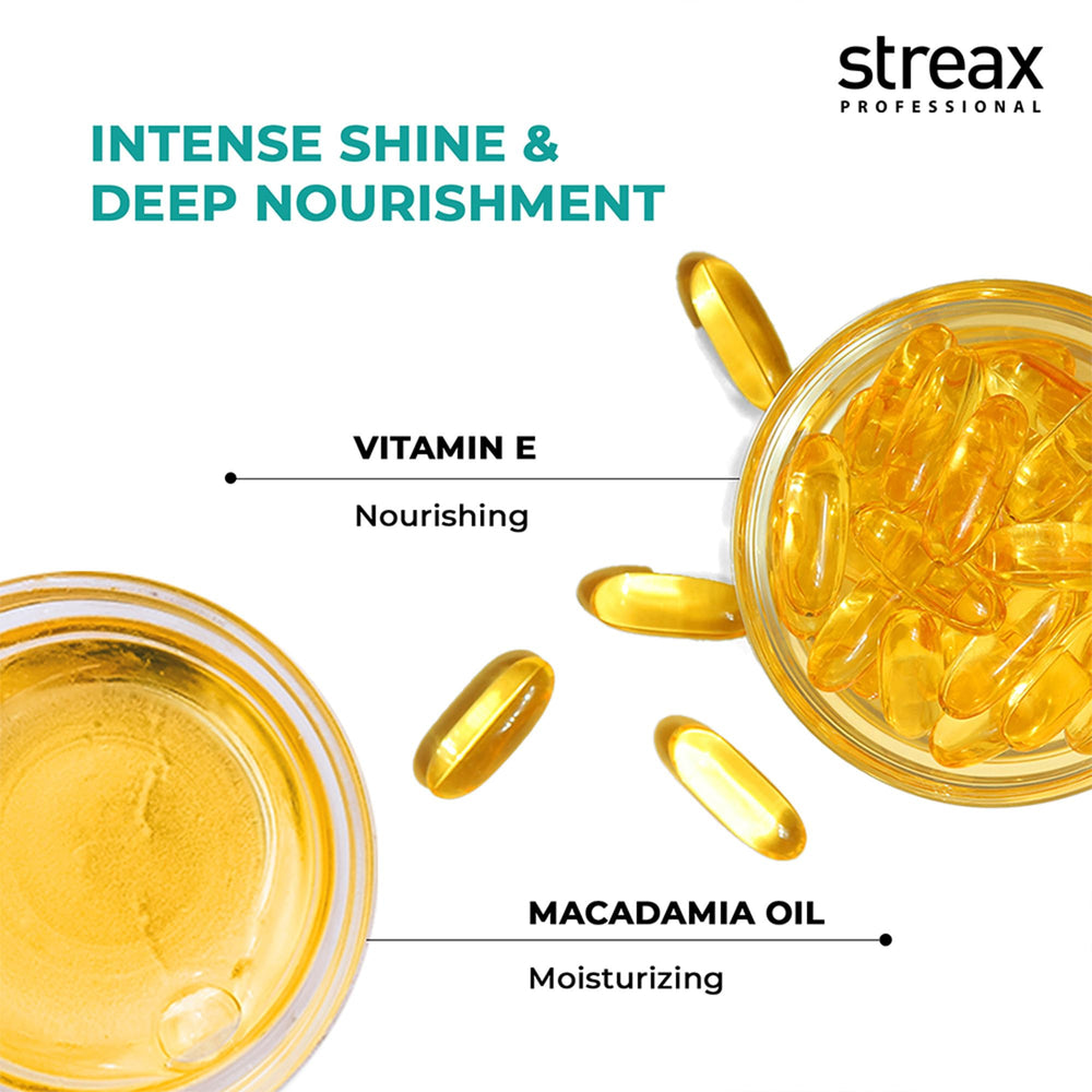 Streax Professional applying serum to hands demonstrating smooth spread benefit