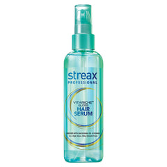 Streax Professional bottle front view showing glossy finish benefit
