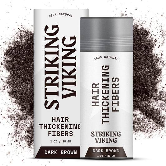 Striking Viking jar front view showing dark brown fibers and neat packaging benefit ease
