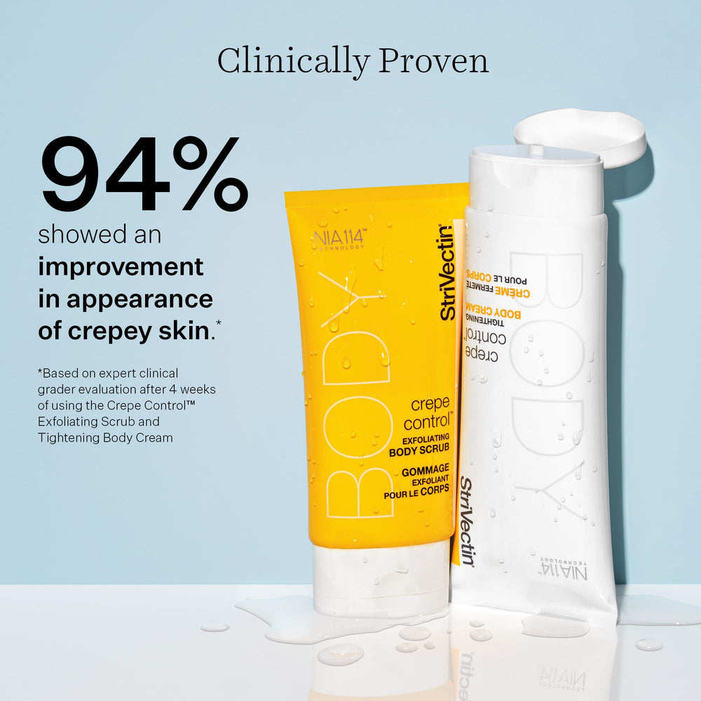 StriVectin on bathroom shelf suggesting daily firming routine