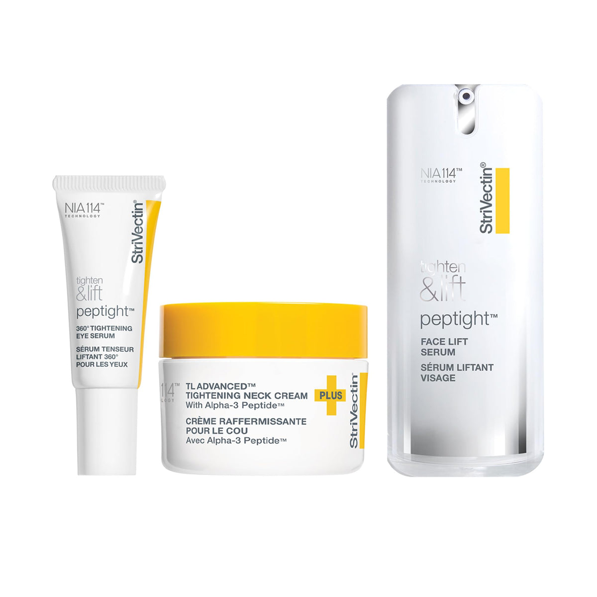 StriVectin eye serum front packaging showing size and targeted formula benefit