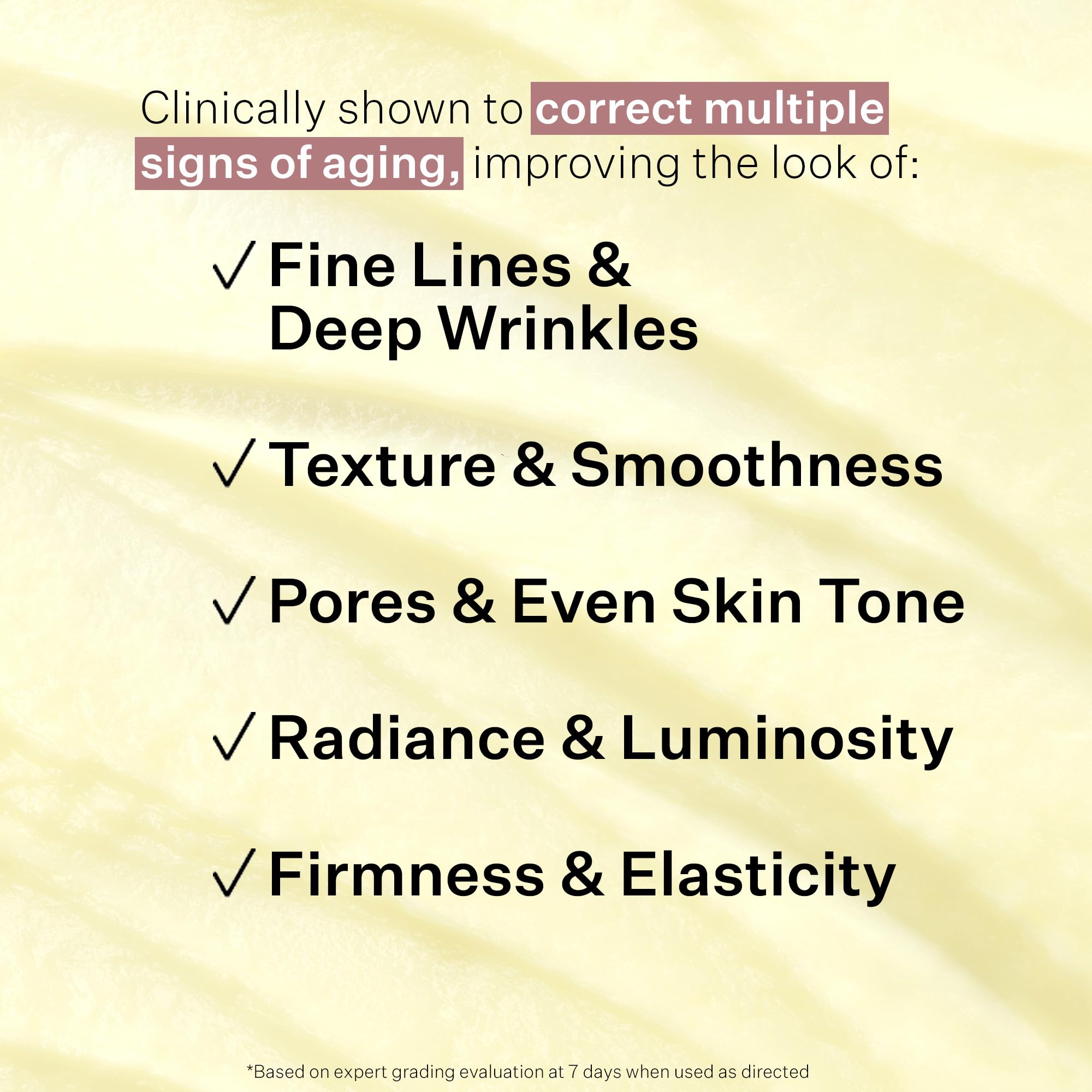 StriVectin ingredient label close-up showing retinol, NIA-114 and peptides