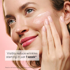 Close-up of StriVectin peptide ingredients display, highlighting collagen-supporting benefit