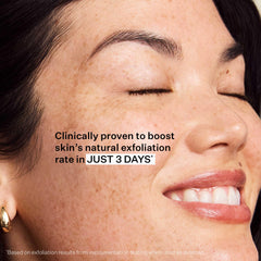 StriVectin pad being applied to cheek demonstrating easy daily use and smooth results