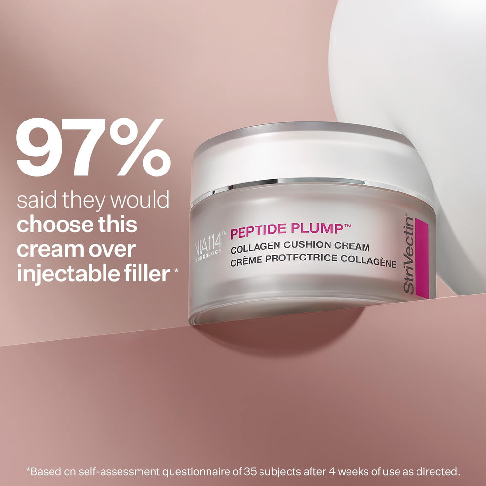 StriVectin open jar showing cream texture and light absorption for smooth application