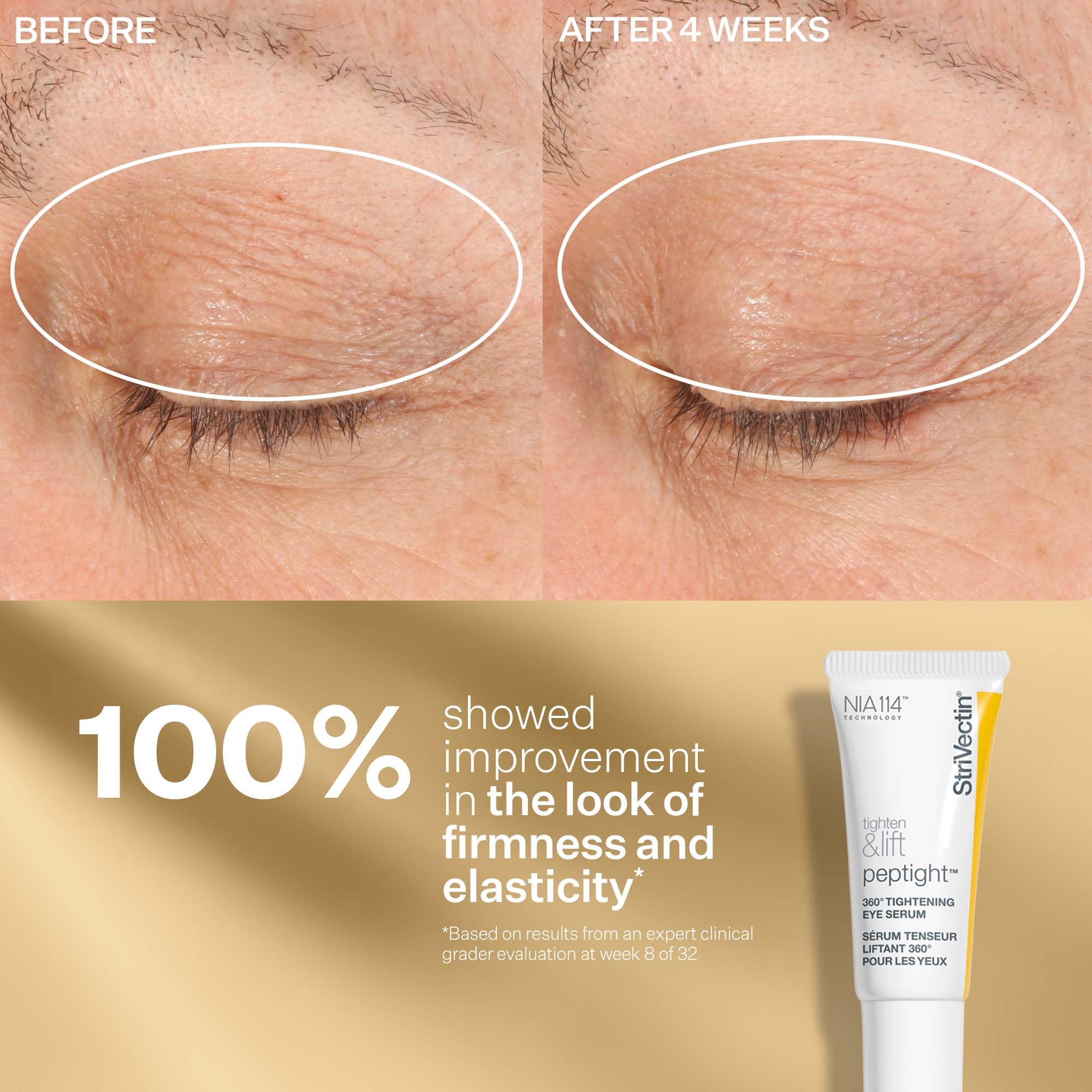 StriVectin face serum texture close-up demonstrating fast-absorbing peptide benefit