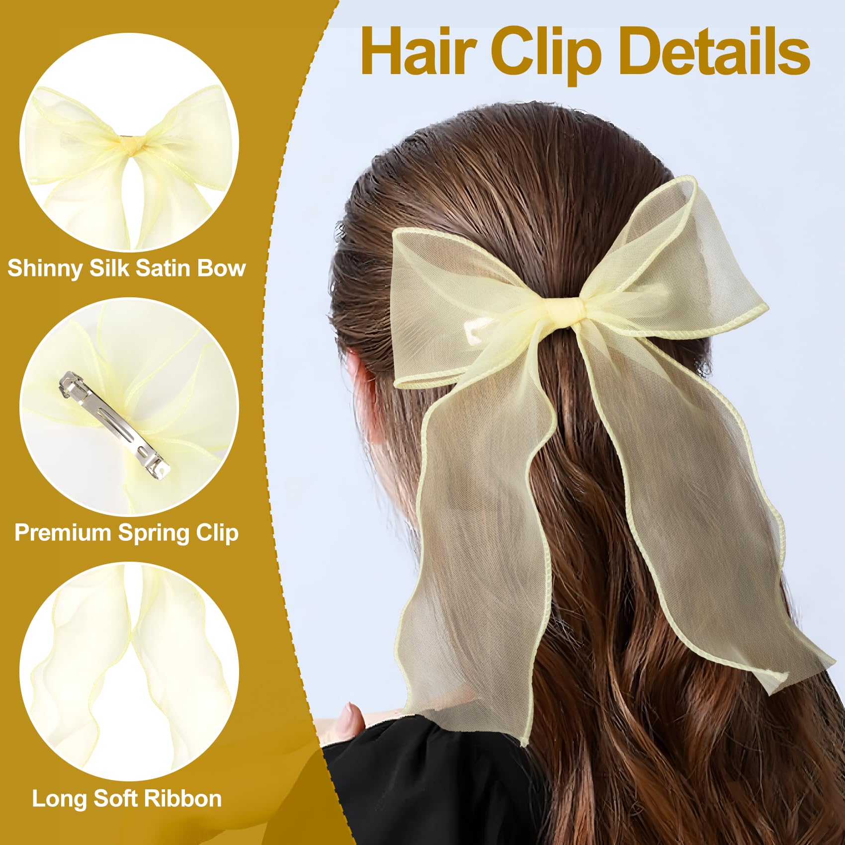 STSTR bow worn in a ponytail showing graceful tail benefit: elevated everyday look