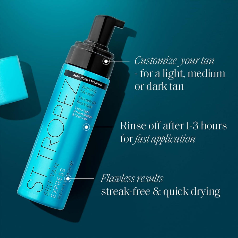 St.Tropez application mitt in use for streak-free, even coverage