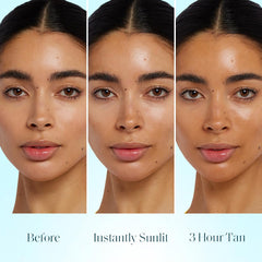 St.Tropez blended tint under makeup illustrating smooth base benefit