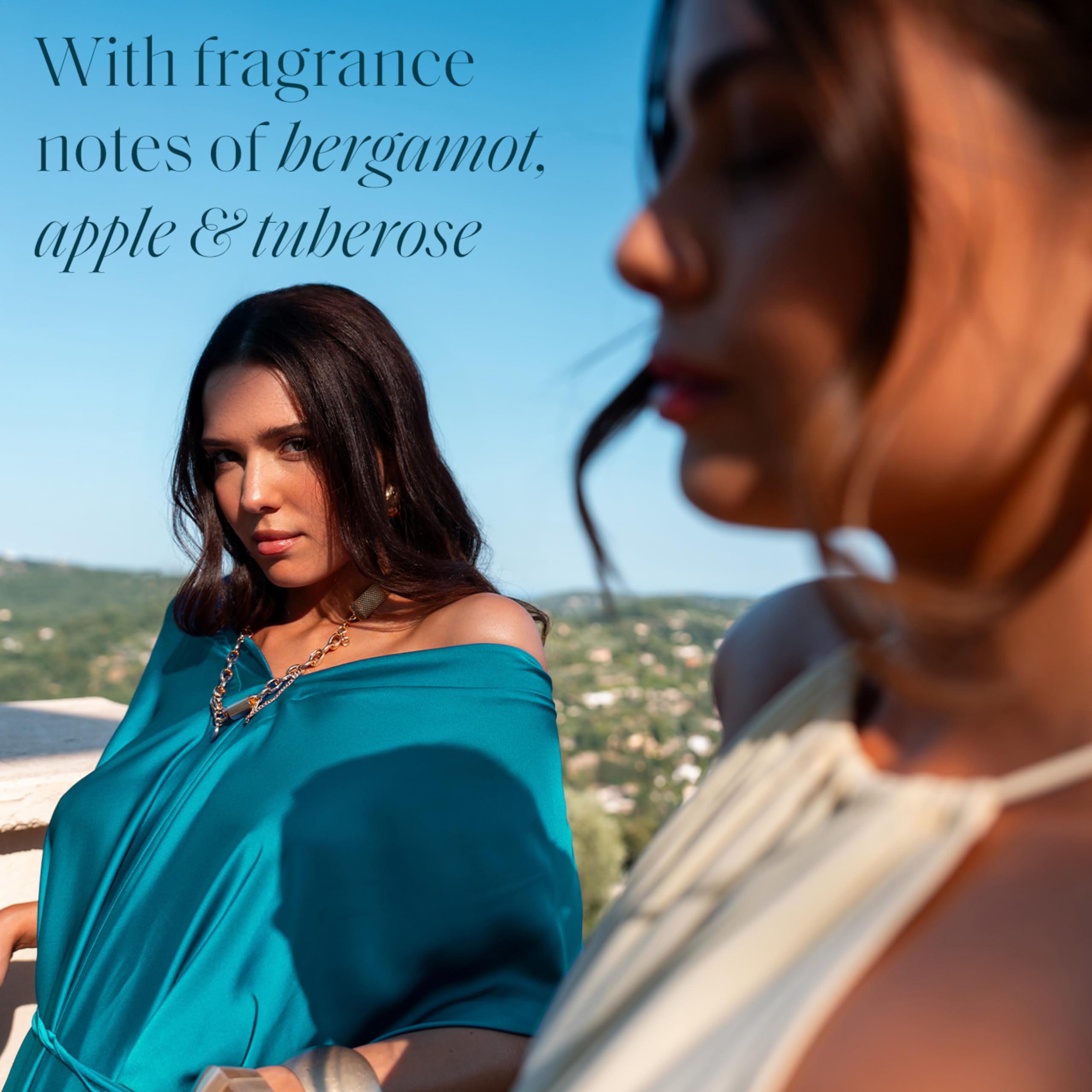 St.Tropez mousse applied by hand, tinted guide ensures even coverage