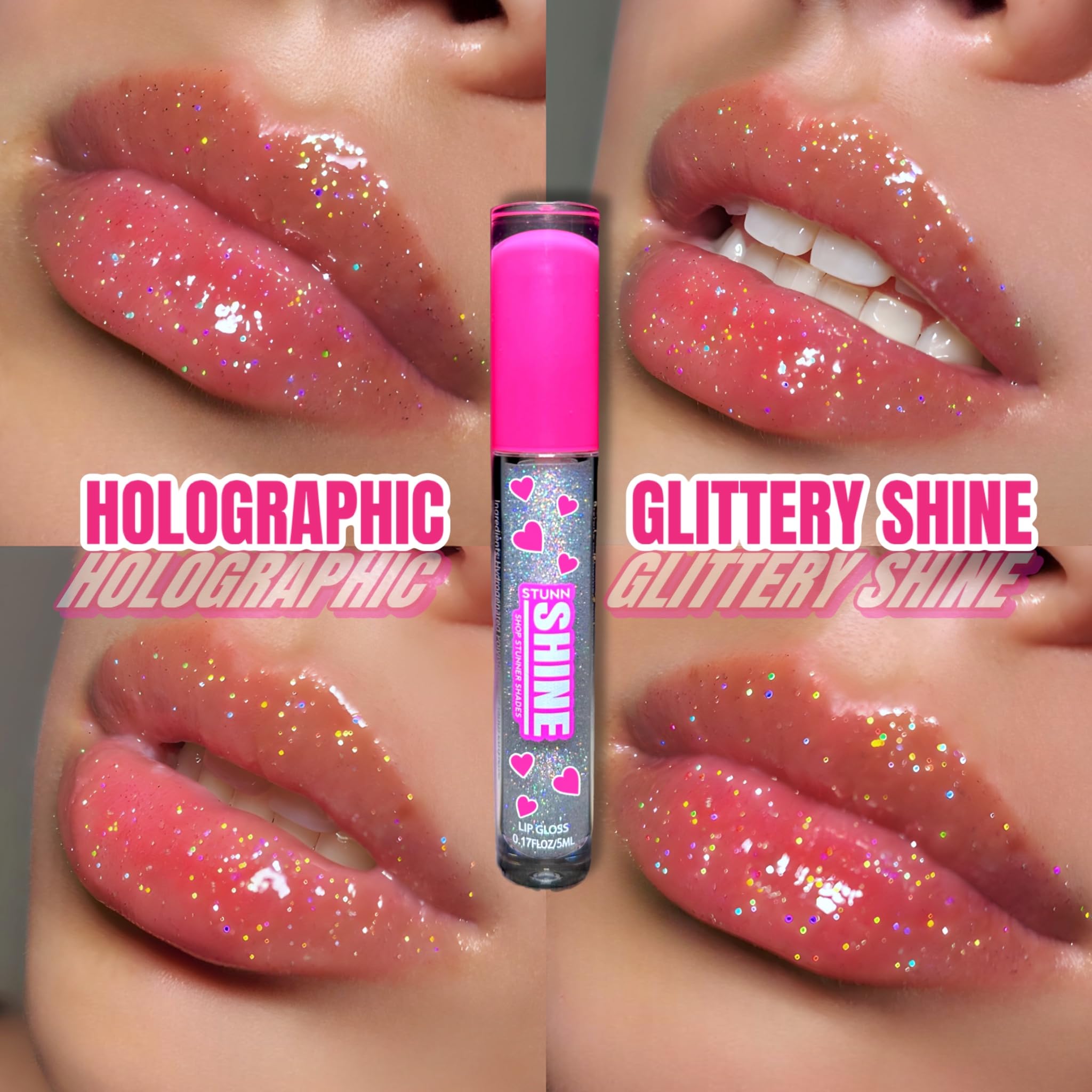 Shop Stunner Shades gloss texture close-up highlighting smooth shimmer finish