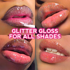 Shop Stunner Shades worn on lips showcasing multidimensional sparkle effect