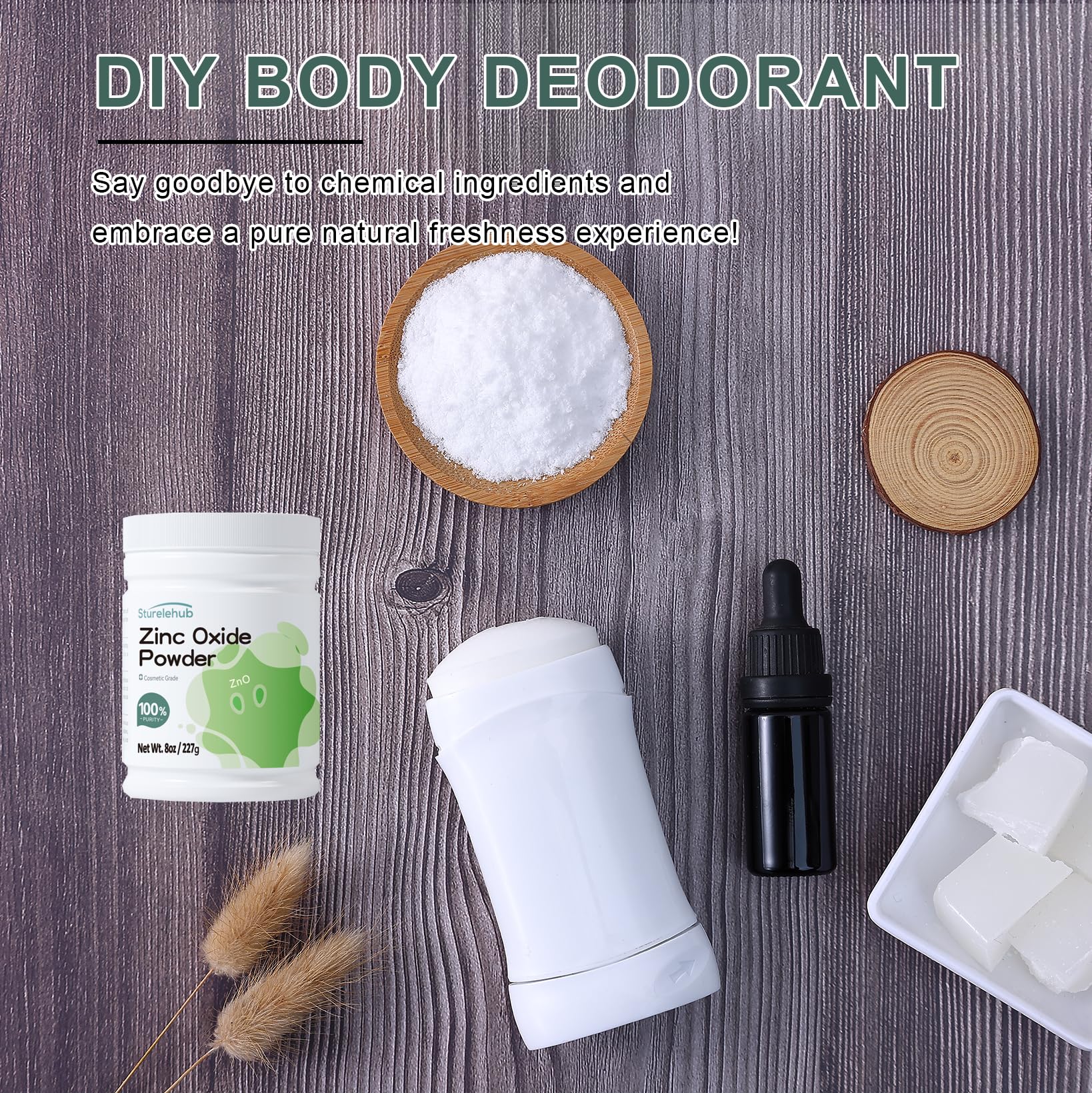 Sturelehub powder dispersing in oil illustrating easy pre-blend for smoother sunscreen