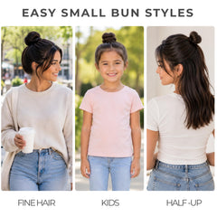 Styla Hair used on a child creating a ballet bun, easy and tidy styling