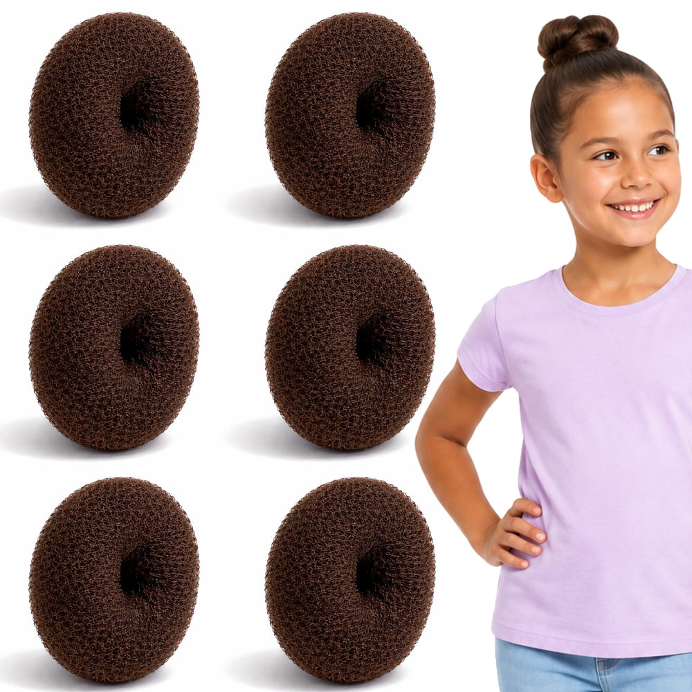 Styla Hair front packaging showing six brown 2-inch bun makers for neat buns