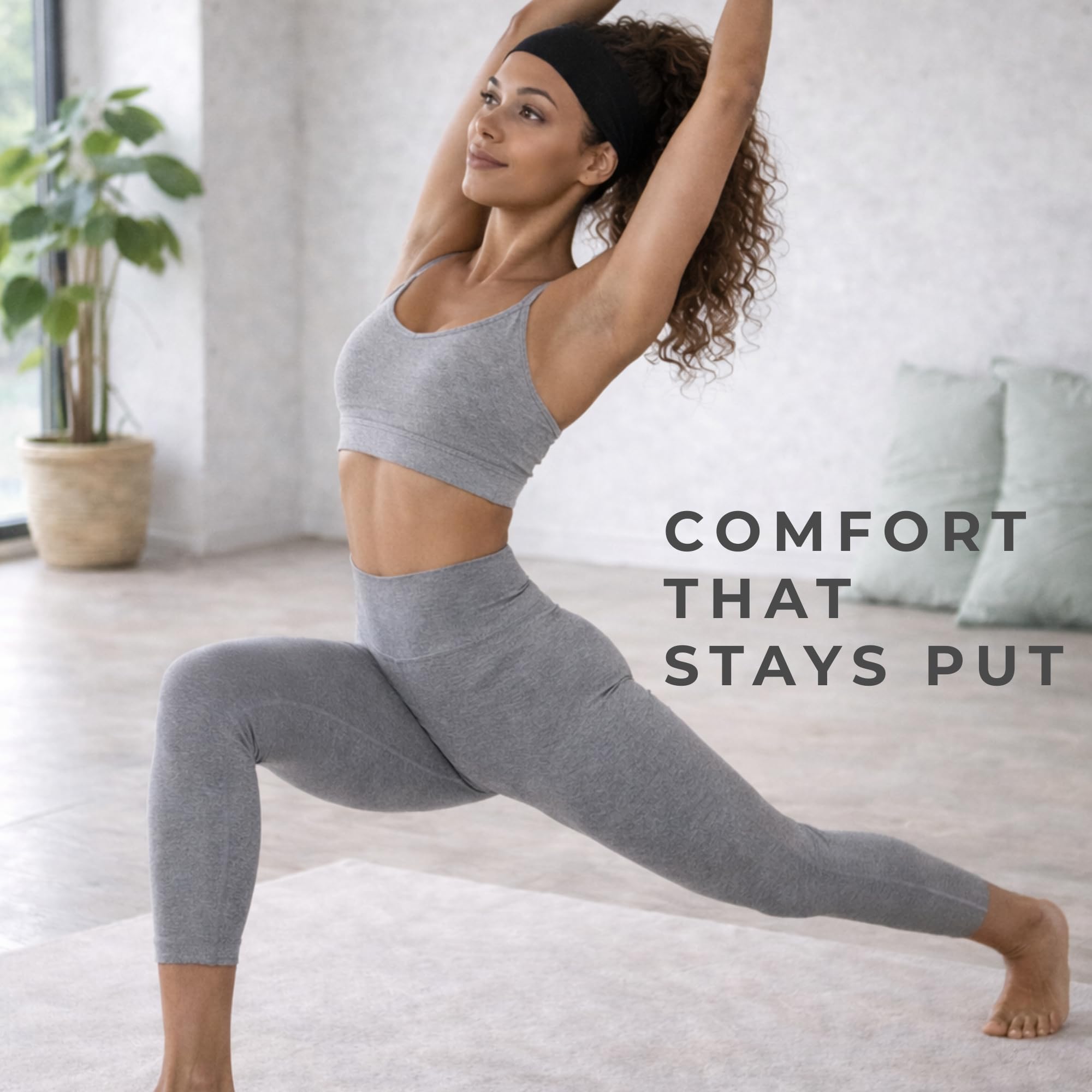 Styla Hair worn by runner demonstrating no-slip hold during exercise benefit