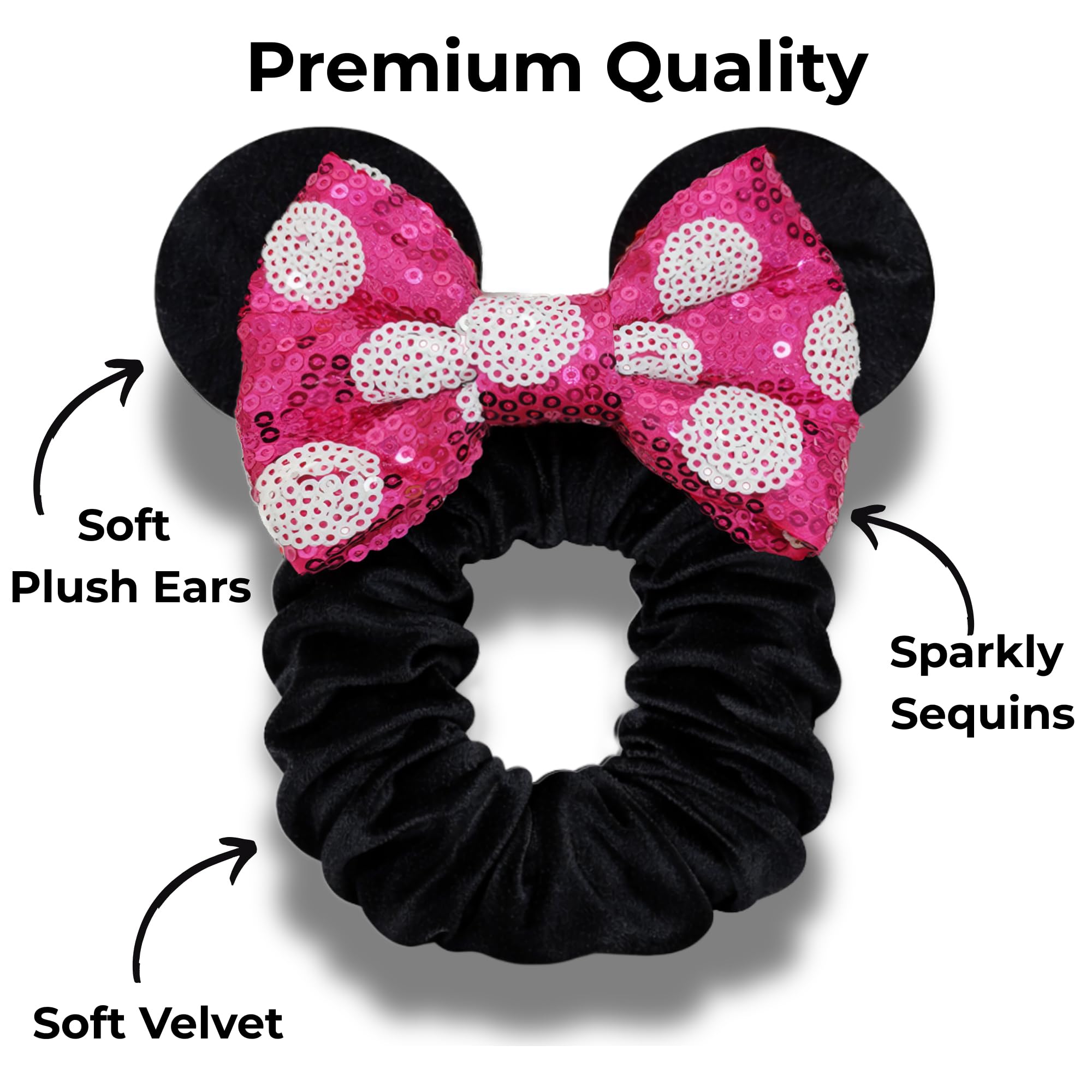 Styla Hair scrunchie worn in ponytail demonstrating secure fit and playful style