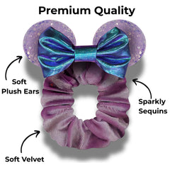 Styla Hair scrunchie worn in a high ponytail demonstrating secure hold