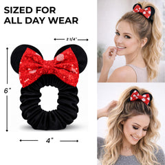 Styla Hair scrunchie held in hand for size comparison and scale