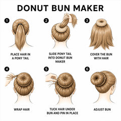 Styla Hair bun makers packed in pouch for portable styling on the go