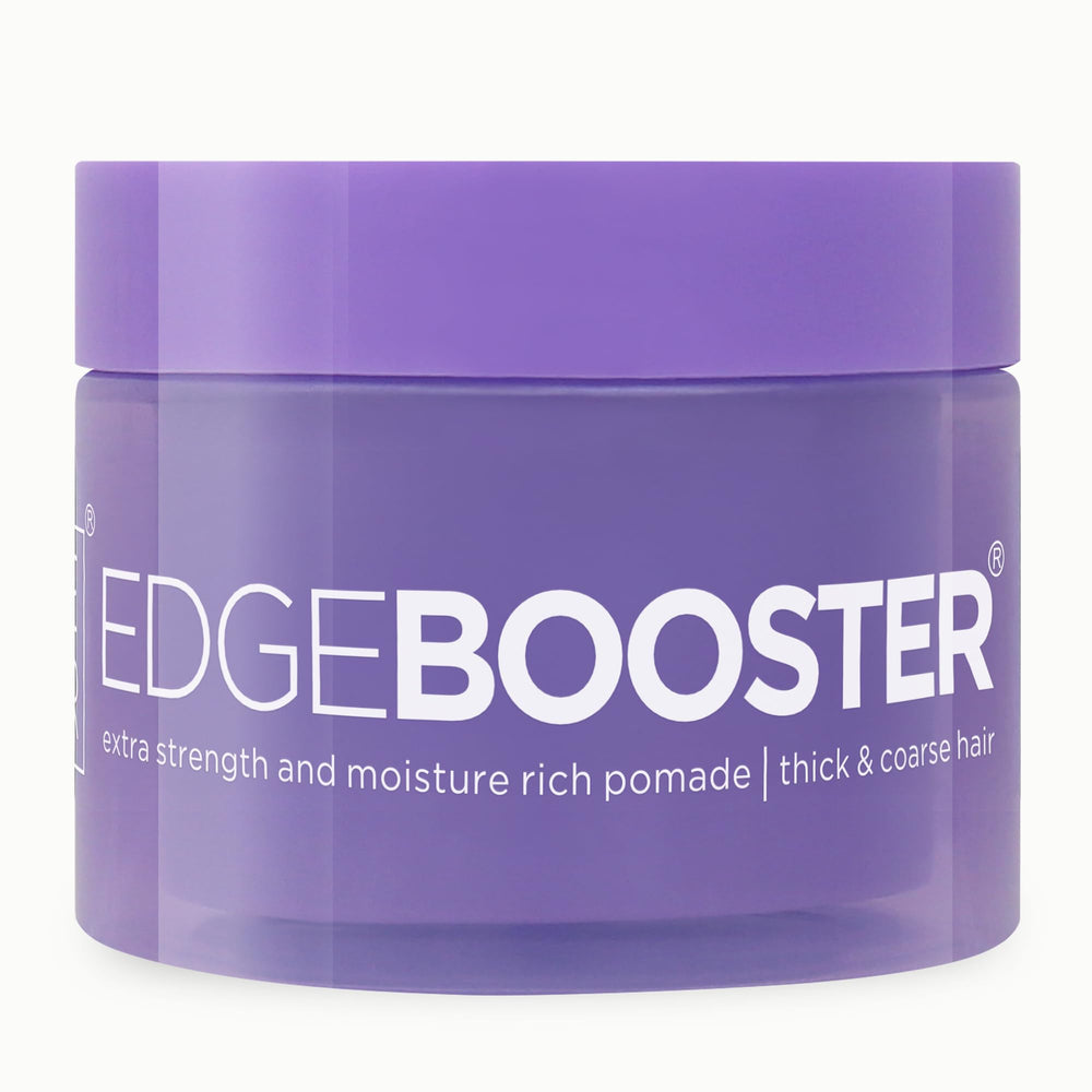 Style Factor jar front view showing label and violet crystal scent, clear product identity and appeal