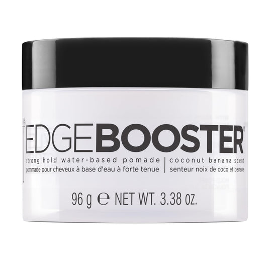 Style Factor EDGE BOOSTER front jar view showing label and glossy finish benefit