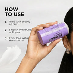 Style Factor Edge Booster held in hand to show size and travel-friendly convenience for on-the-go touch-ups