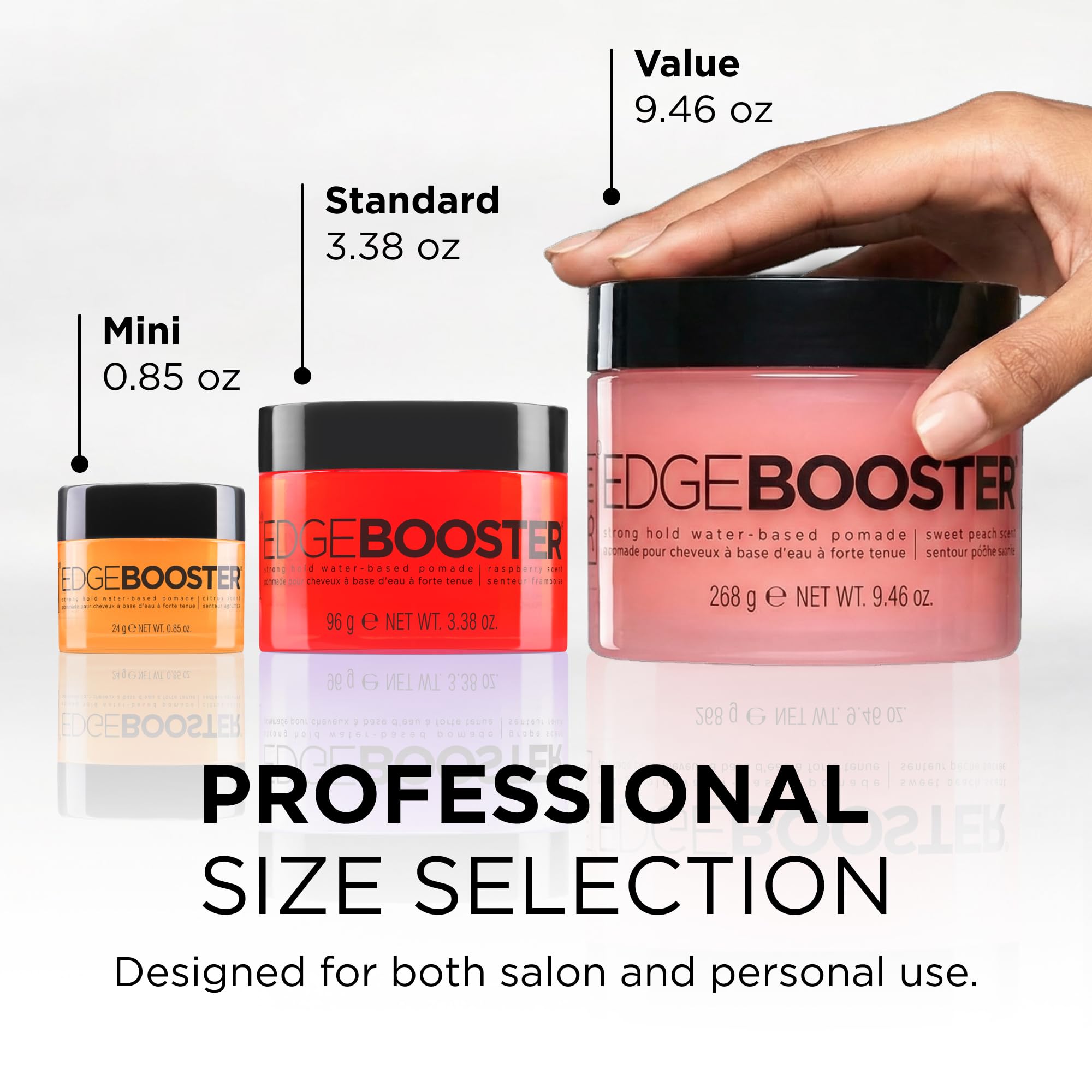Style Factor EDGE BOOSTER being applied to hair edges for precise control