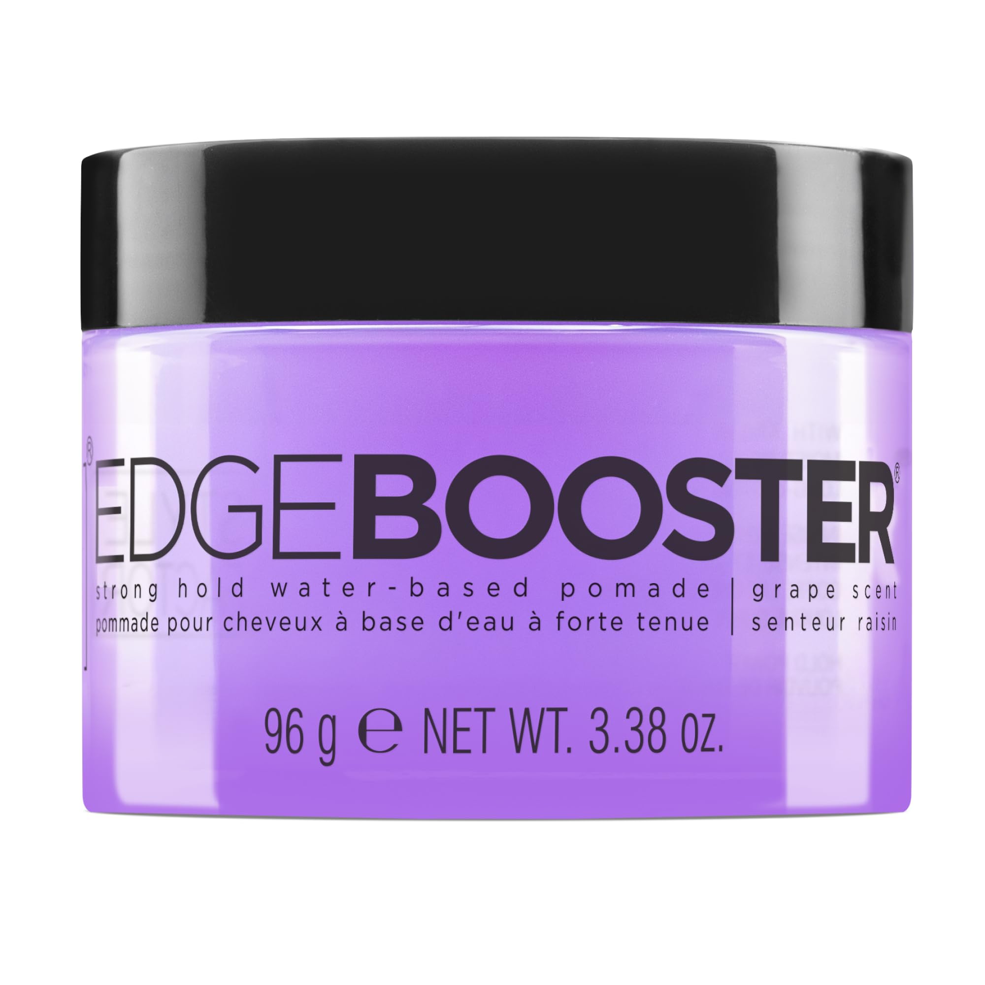 Style Factor front jar showing label and grape scent, promotes clear product identity