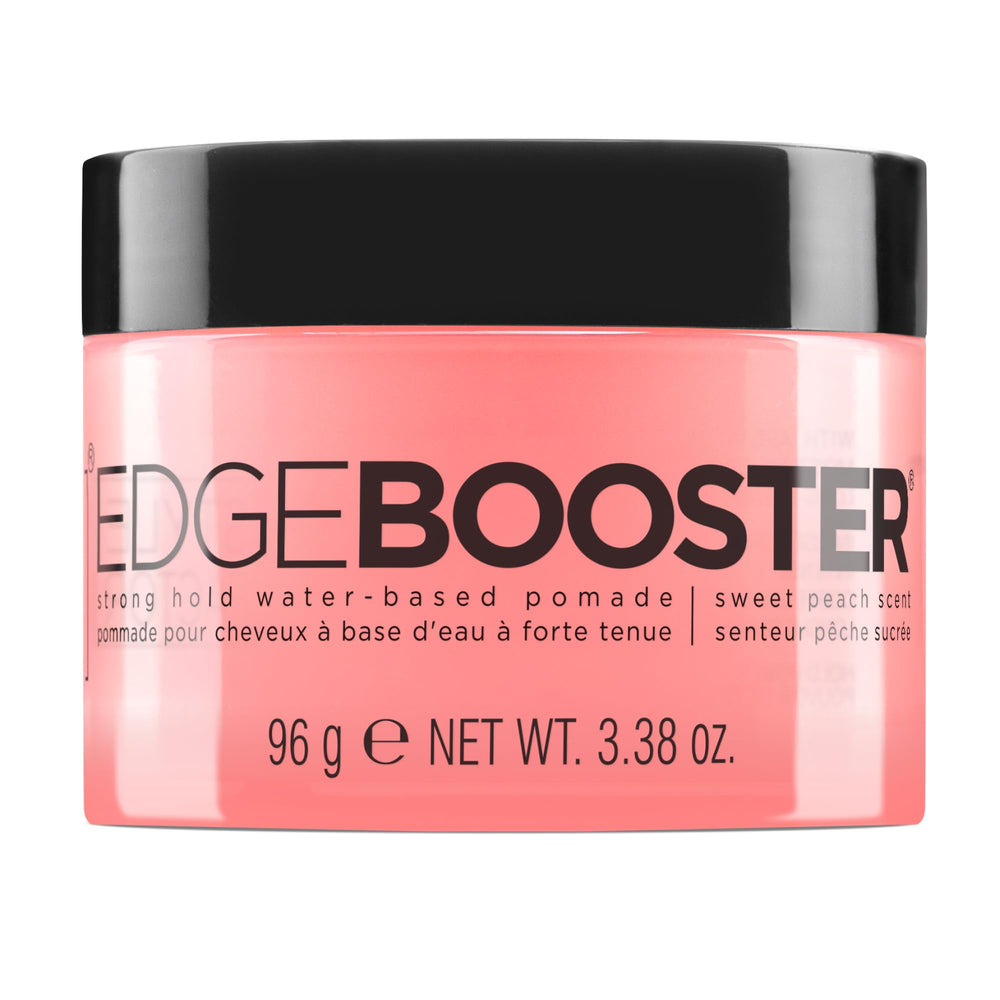 Style Factor jar front packaging showing Sweet Peach and strong-hold benefit